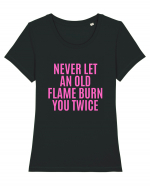 never let an old flame burn you twice Tricou mânecă scurtă guler larg fitted Damă Expresser