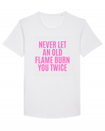 never let an old flame burn you twice Tricou mânecă scurtă guler larg Bărbat Skater