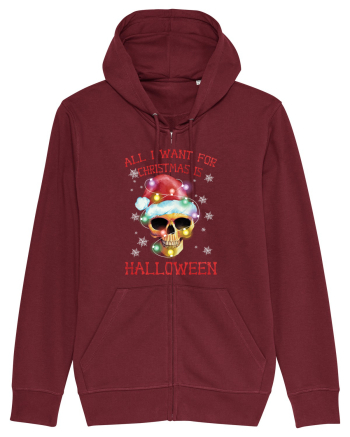 All Want For Christmas Is Halloween Burgundy