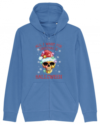 All Want For Christmas Is Halloween Bright Blue