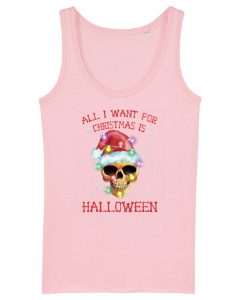 All Want For Christmas Is Halloween Cotton Pink