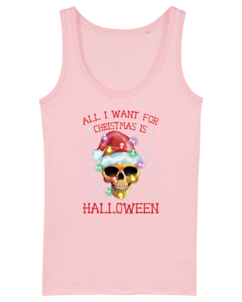 All Want For Christmas Is Halloween Cotton Pink