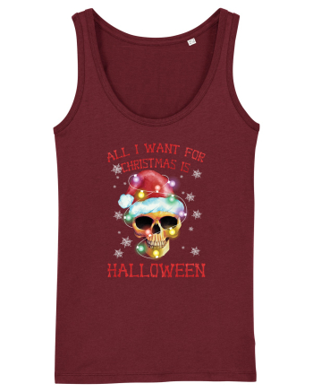 All Want For Christmas Is Halloween Burgundy