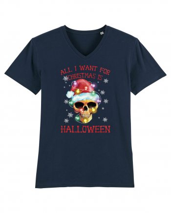 All Want For Christmas Is Halloween French Navy