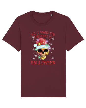All Want For Christmas Is Halloween Burgundy