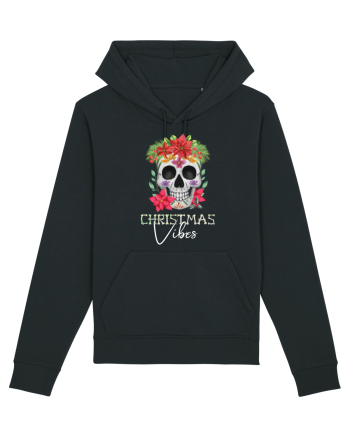 Christmas Vibes Skeleton Skull Black