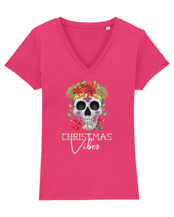 Christmas Vibes Skeleton Skull Raspberry