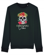 Christmas Vibes Skeleton Skull Bluză mânecă lungă Unisex Rise