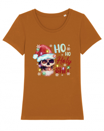 Ho Ho Holy Shit Skeleton Skull Christmas Roasted Orange