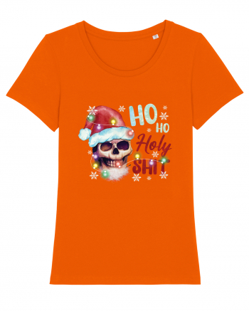 Ho Ho Holy Shit Skeleton Skull Christmas Bright Orange