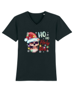 Ho Ho Holy Shit Skeleton Skull Christmas Tricou mânecă scurtă guler V Bărbat Presenter