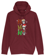Ho-Ho-Ho Christmas Skulls Hanorac cu fermoar Unisex Connector