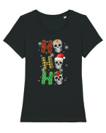 Ho-Ho-Ho Christmas Skulls Tricou mânecă scurtă guler larg fitted Damă Expresser