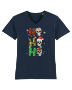 Ho-Ho-Ho Christmas Skulls Tricou mânecă scurtă guler V Bărbat Presenter