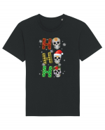 Ho-Ho-Ho Christmas Skulls Tricou mânecă scurtă Unisex Rocker