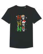 Ho-Ho-Ho Christmas Skulls Tricou mânecă scurtă guler larg Bărbat Skater
