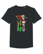 Ho-Ho-Ho Christmas Skulls Tricou mânecă scurtă guler larg Bărbat Skater
