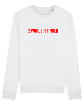 2 words 1 finger White