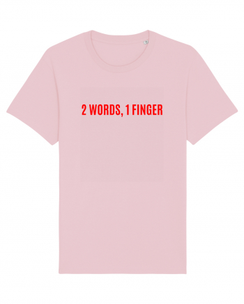 2 words 1 finger Cotton Pink