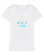it s blue feeling Tricou mânecă scurtă guler V Damă Evoker