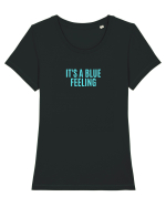 it s blue feeling Tricou mânecă scurtă guler larg fitted Damă Expresser