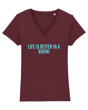 life is better in a bikini Burgundy