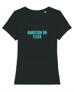 ambition on fleek Tricou mânecă scurtă guler larg fitted Damă Expresser