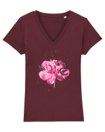 Bujor Tricou mânecă scurtă guler V Damă Evoker