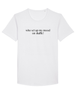 who set up my mood on shuffle? Tricou mânecă scurtă guler larg Bărbat Skater
