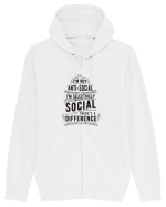 ANTI SOCIAL Hanorac cu fermoar Unisex Connector