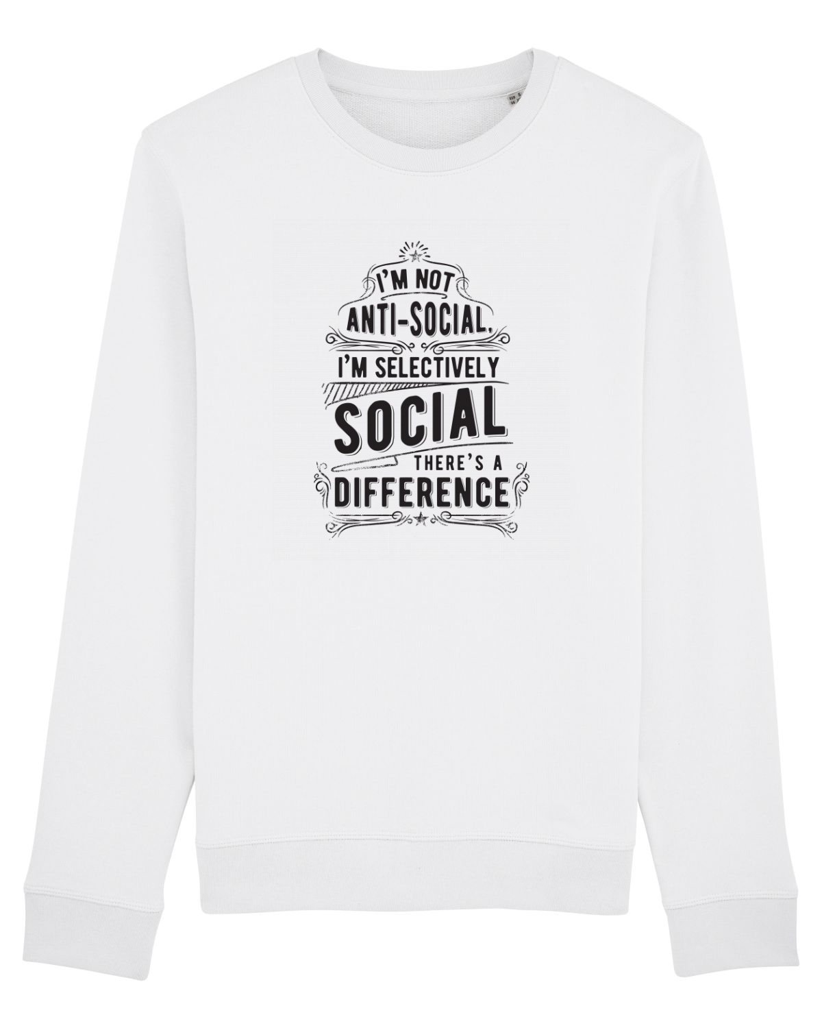 Bluză mânecă lungă Unisex Rise White
