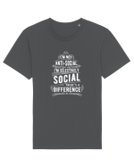 ANTI SOCIAL  - White Tricou mânecă scurtă Unisex Rocker