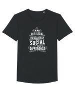 ANTI SOCIAL  - White Tricou mânecă scurtă guler larg Bărbat Skater