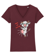 Fuck the system Tricou mânecă scurtă guler V Damă Evoker