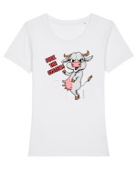 Fuck the system Tricou mânecă scurtă guler larg fitted Damă Expresser