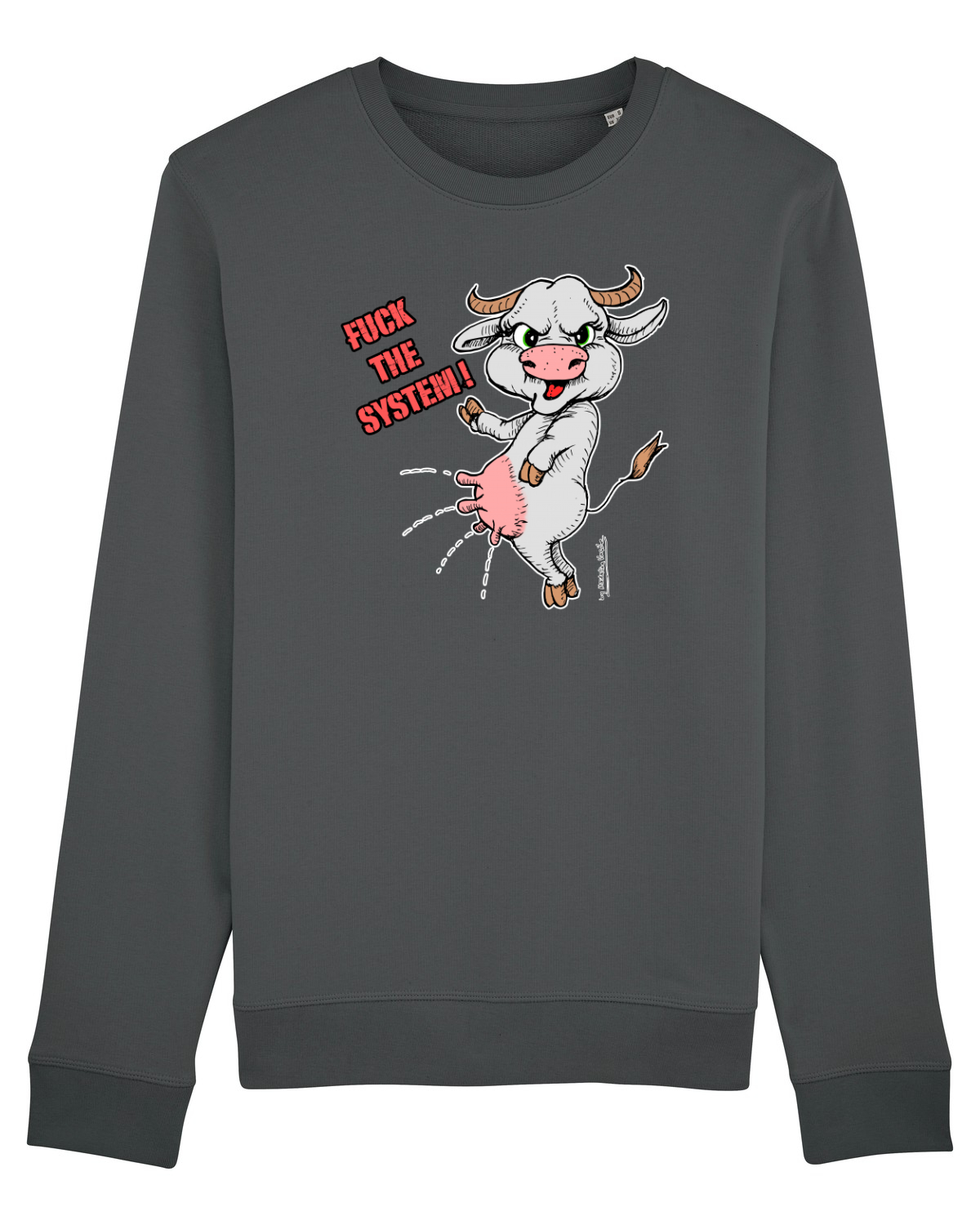 Bluză mânecă lungă Unisex Rise Anthracite