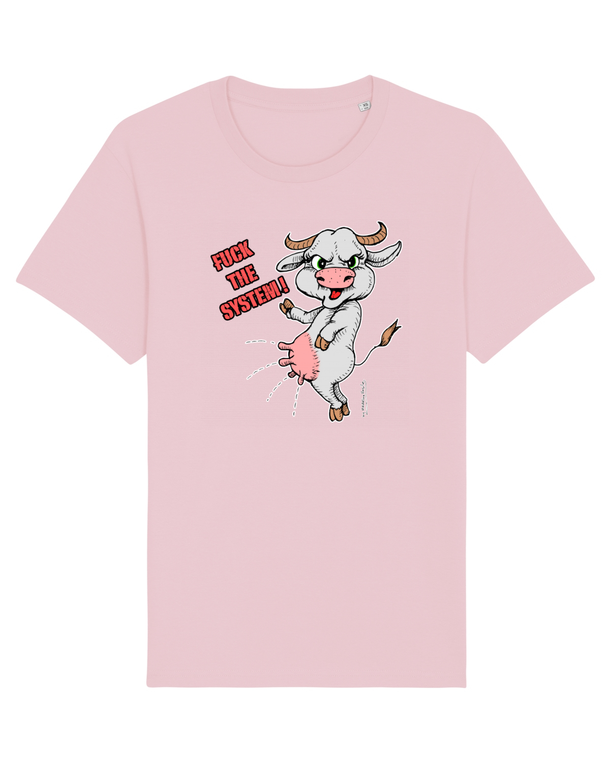 Tricou mânecă scurtă Unisex Rocker Cotton Pink