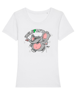 IRELEFANT Tricou mânecă scurtă guler larg fitted Damă Expresser