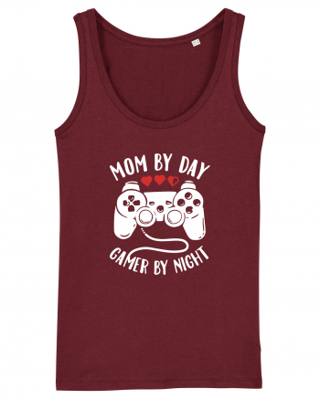 Mom by day gamer by night. Burgundy