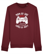 Mom by day gamer by night. Bluză mânecă lungă Unisex Rise