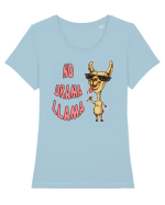 DRAMA LLAMA Tricou mânecă scurtă guler larg fitted Damă Expresser