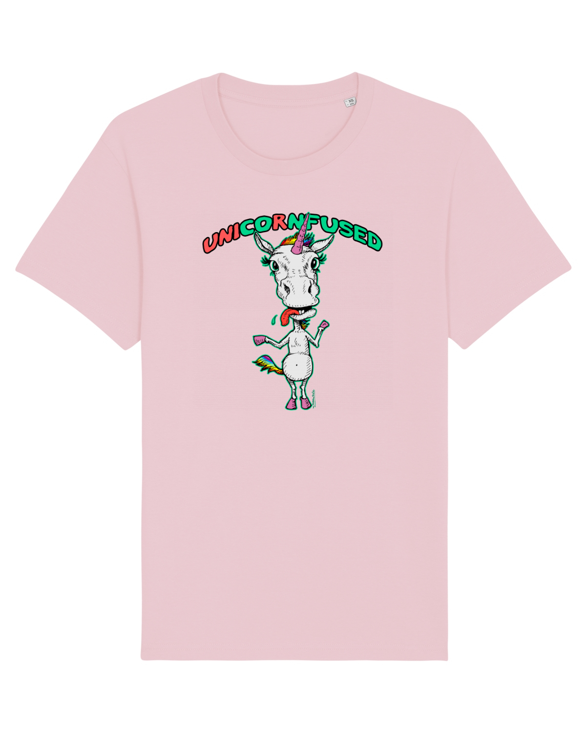 Tricou mânecă scurtă Unisex Rocker Cotton Pink
