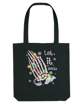 Let It Snow Skeleton Hands Black