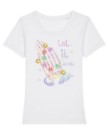 Let It Snow Skeleton Hands White