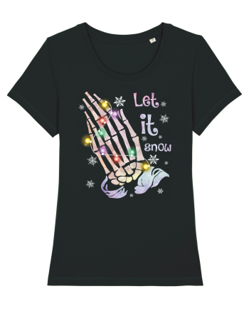 Let It Snow Skeleton Hands Black