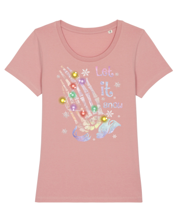 Let It Snow Skeleton Hands Canyon Pink