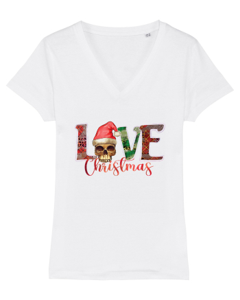 Love Christmas Skull Christmas White