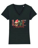Love Christmas Skull Christmas Tricou mânecă scurtă guler V Damă Evoker