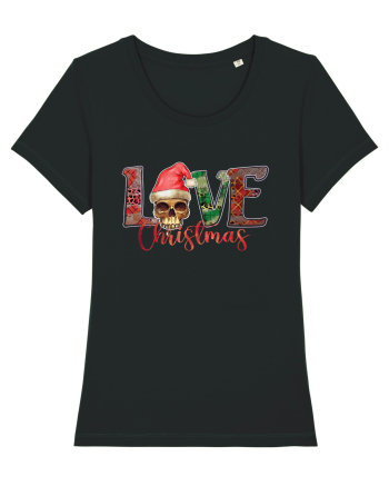 Love Christmas Skull Christmas Black
