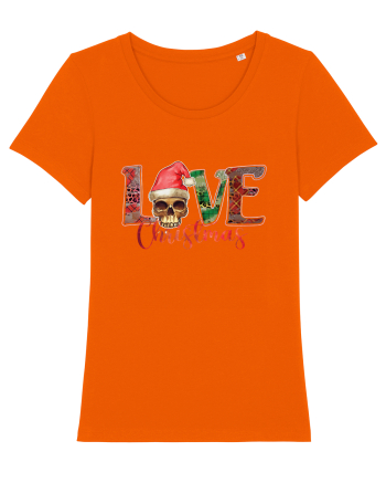 Love Christmas Skull Christmas Bright Orange